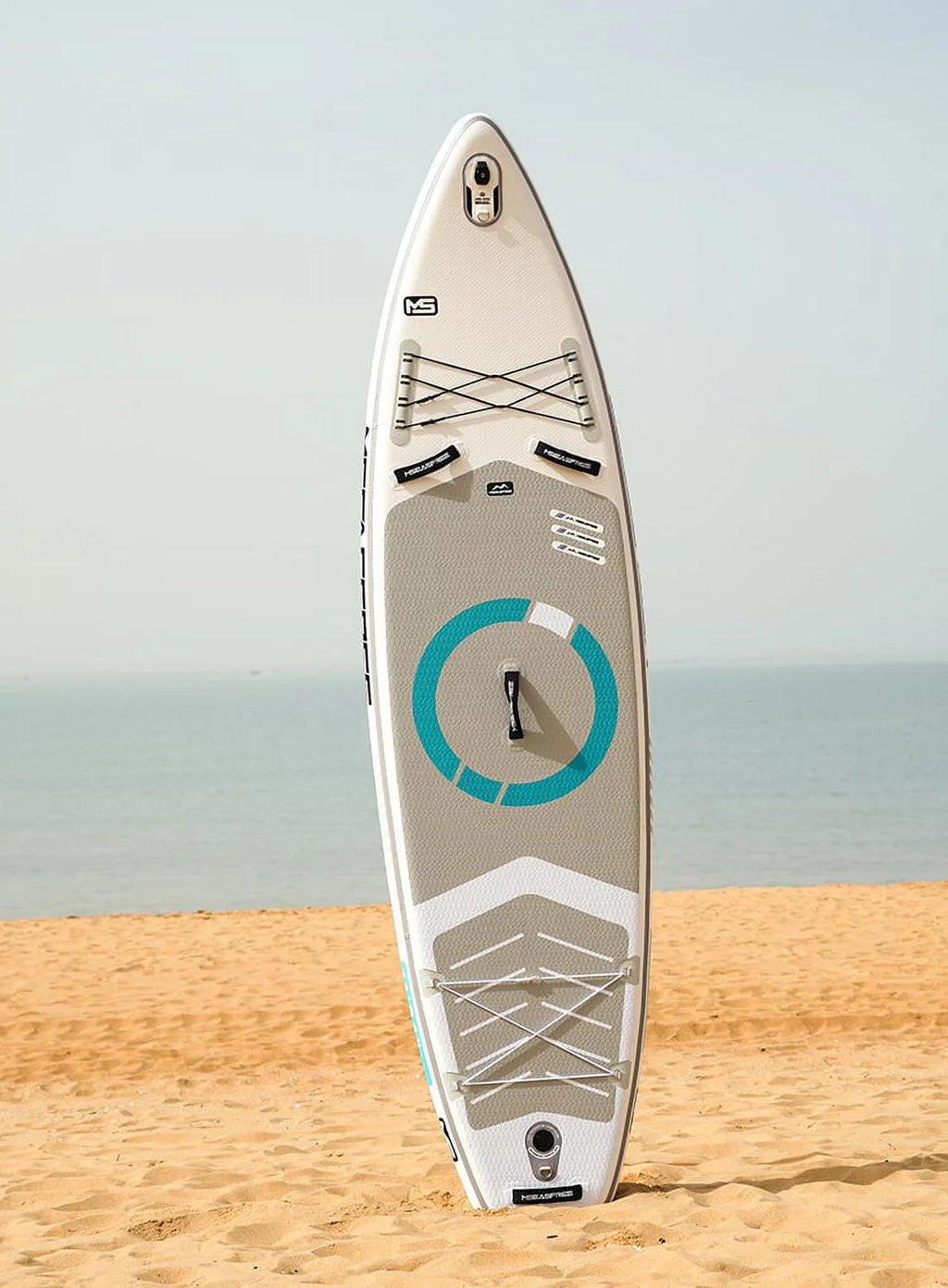Paddle, Premium Stance, Up Youth Paddle Inflatable Leash, Wide SUP Paddling, Non-Slip Board(6In Control, & for Backpack, Deck Bottom Fin Surf Accessories & Stand Adult(White) Thick)with for