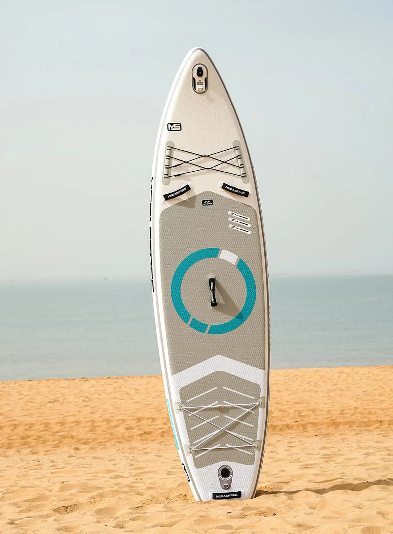 Paddle, Premium Stance, Up Youth Paddle Inflatable Leash, Wide SUP Paddling, Non-Slip Board(6In Control, & for Backpack, Deck Bottom Fin Surf Accessories & Stand Adult(White) Thick)with for