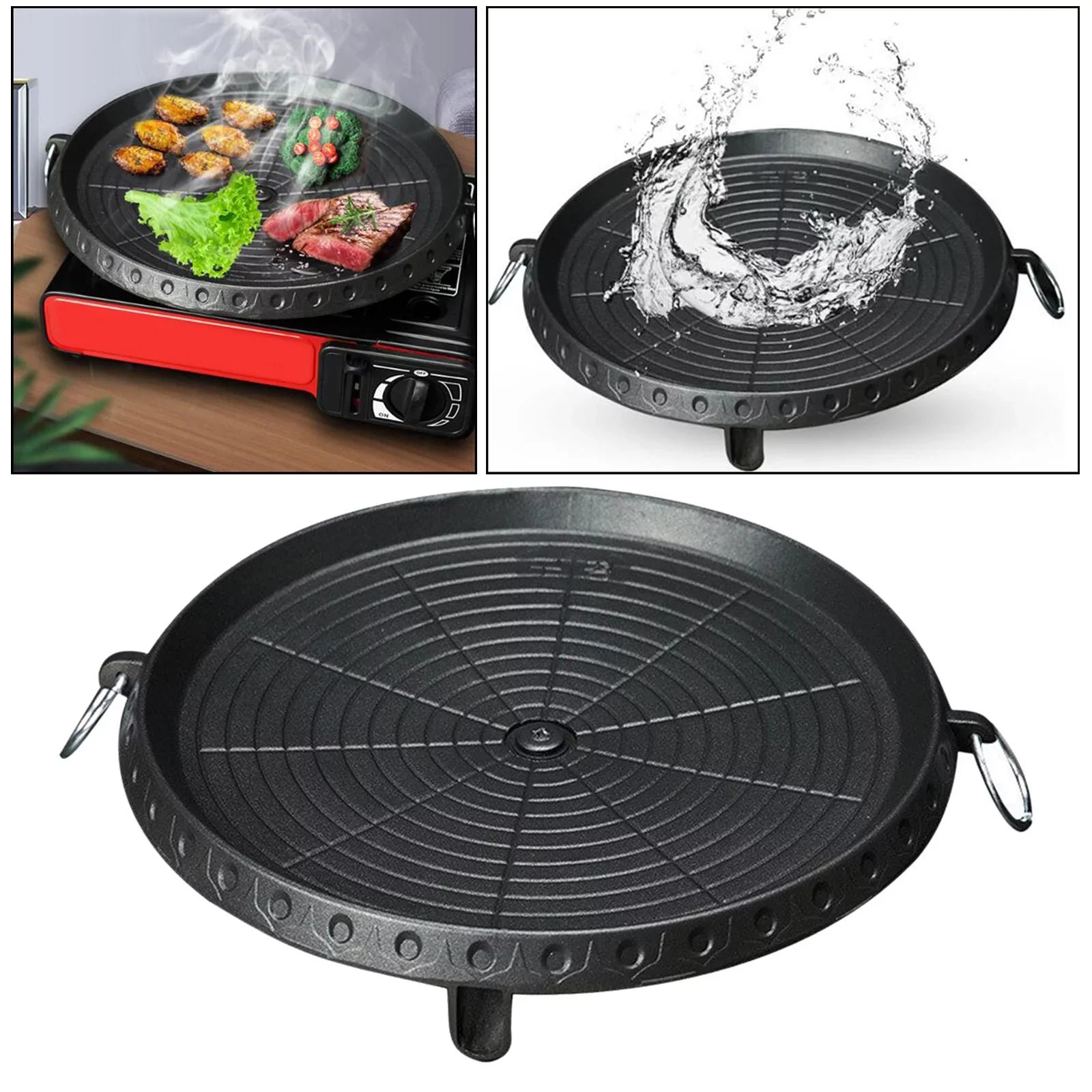 Camping Lightweight Indoor BBQ Picnic Induction Tray Frying Pan Household Smokeless exterior Portable Grill
