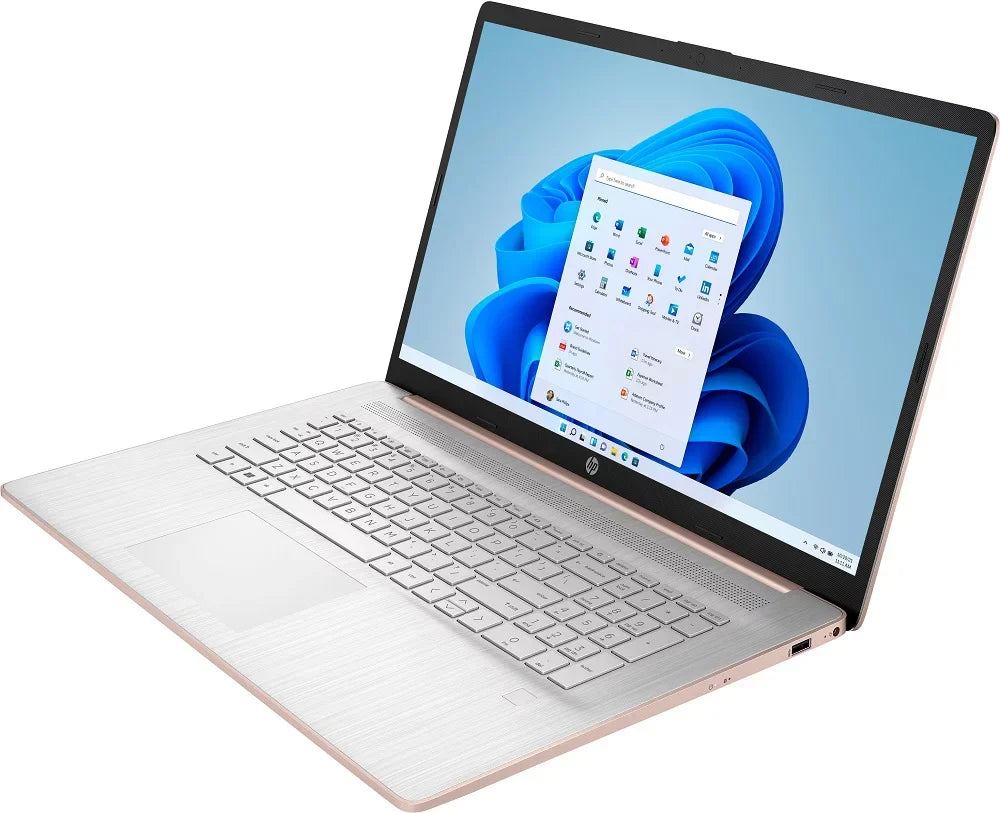 Intel 1600x900 HD+ Rose 17CN0107DSREF Windows 256GB Graphics Intel Laptop 11 DualCore Gold Home Gold Processor RAM UHD Pale (Refurbished) 17.3" 12GB Pentium HP 7505 SSD Restored