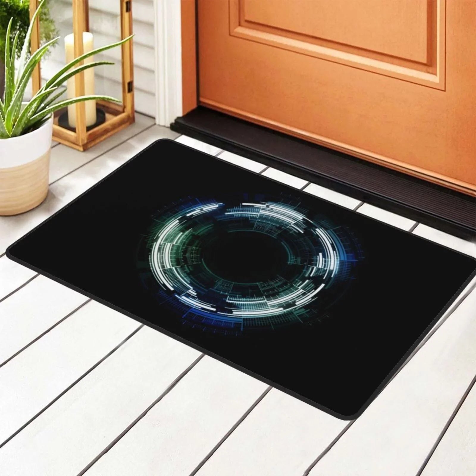 Back Mat Absorbent Doormat, Doormat Future Electricity Front Rugs Non-Slip Door 36"x24" Rugs, Entryway