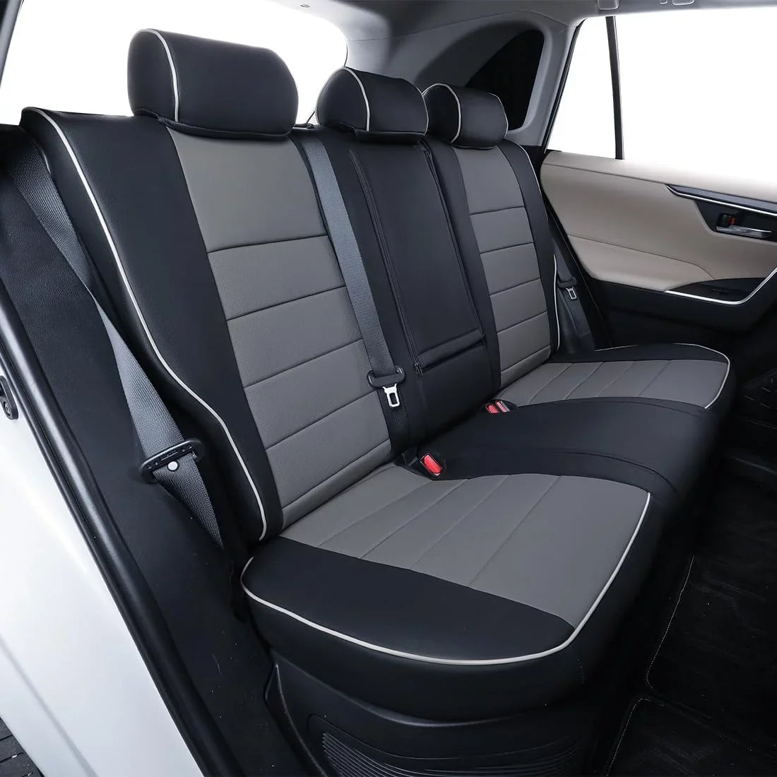 RAV4 (Black/Gray) Seat 2020 SE 2022 for 2021 2023-Full Hybrid Custom Set,Leather Fit Hybrid,XSE 2023 2019 Toyota Car RAV4 EKR Prime,2022 Cover