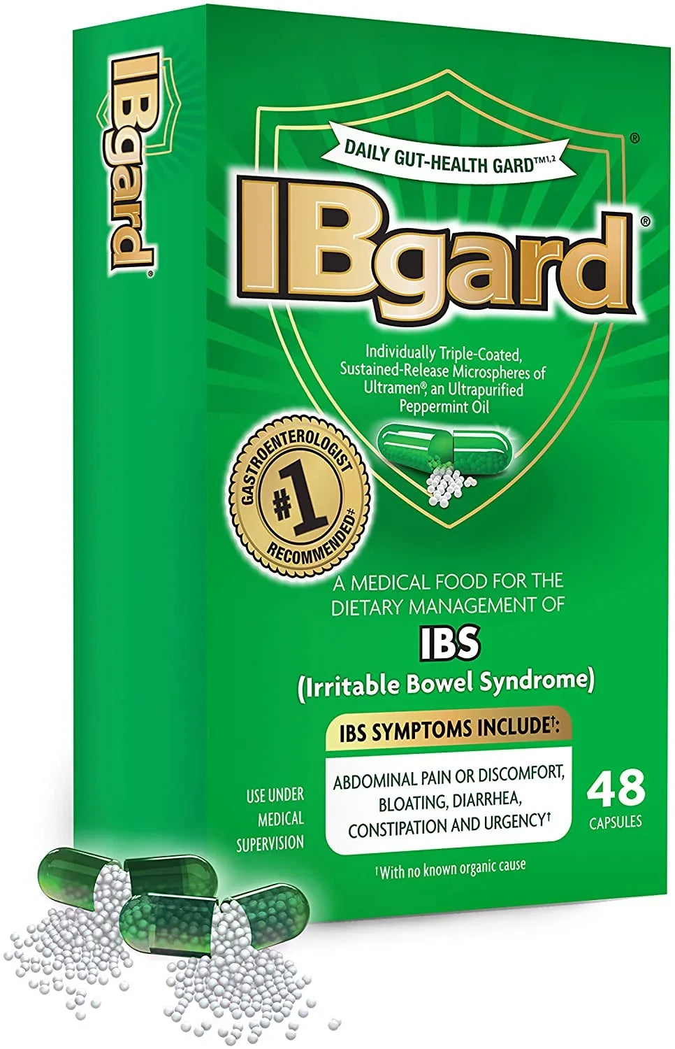 of Capsules IBgard 2) Bowel 48 Relief Syndrome Irritable (IBS) (Pack