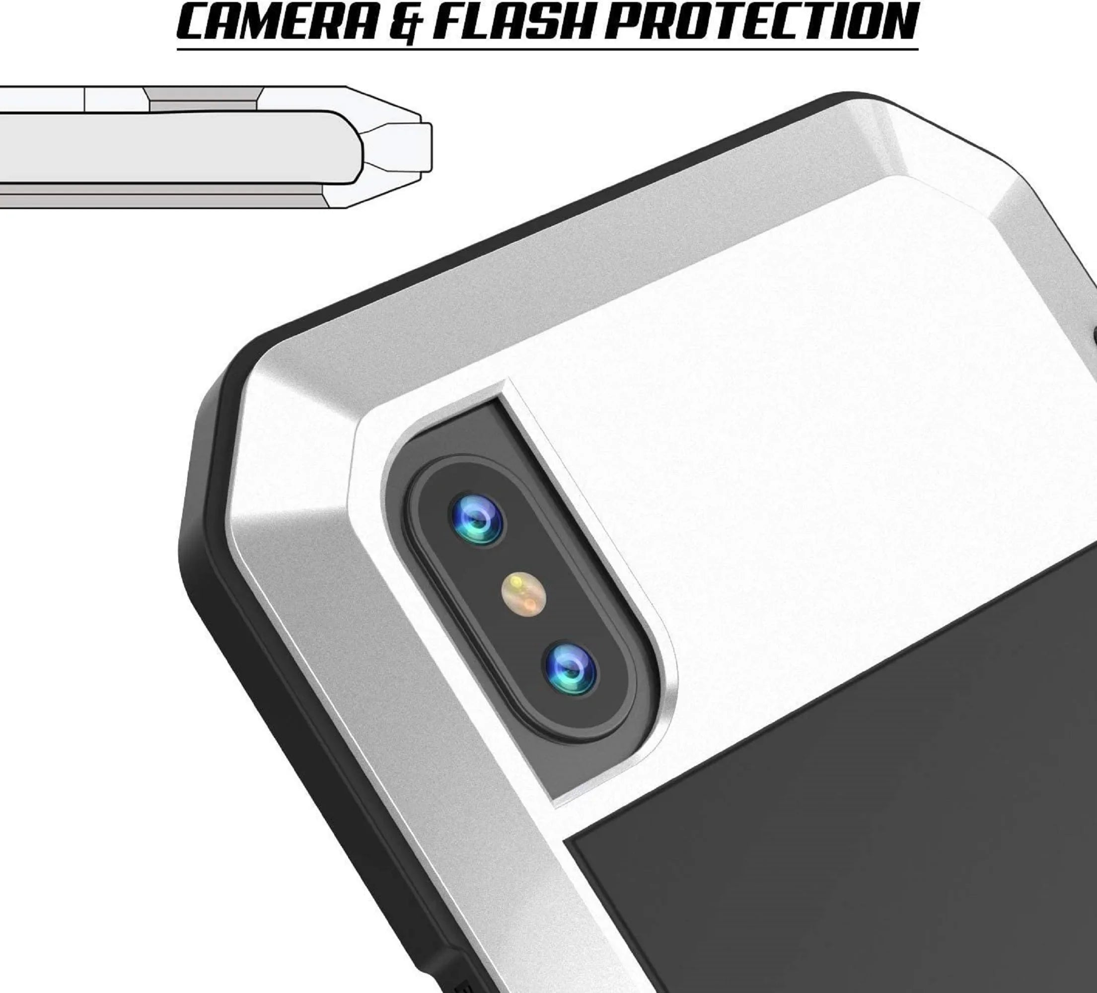 Metal and 5s Rugged Case (White) Aluminum Heavy Travel Protection, exterior Scratch Shockproof Military Gorilla Duty Resistant iPhone Glass Grade