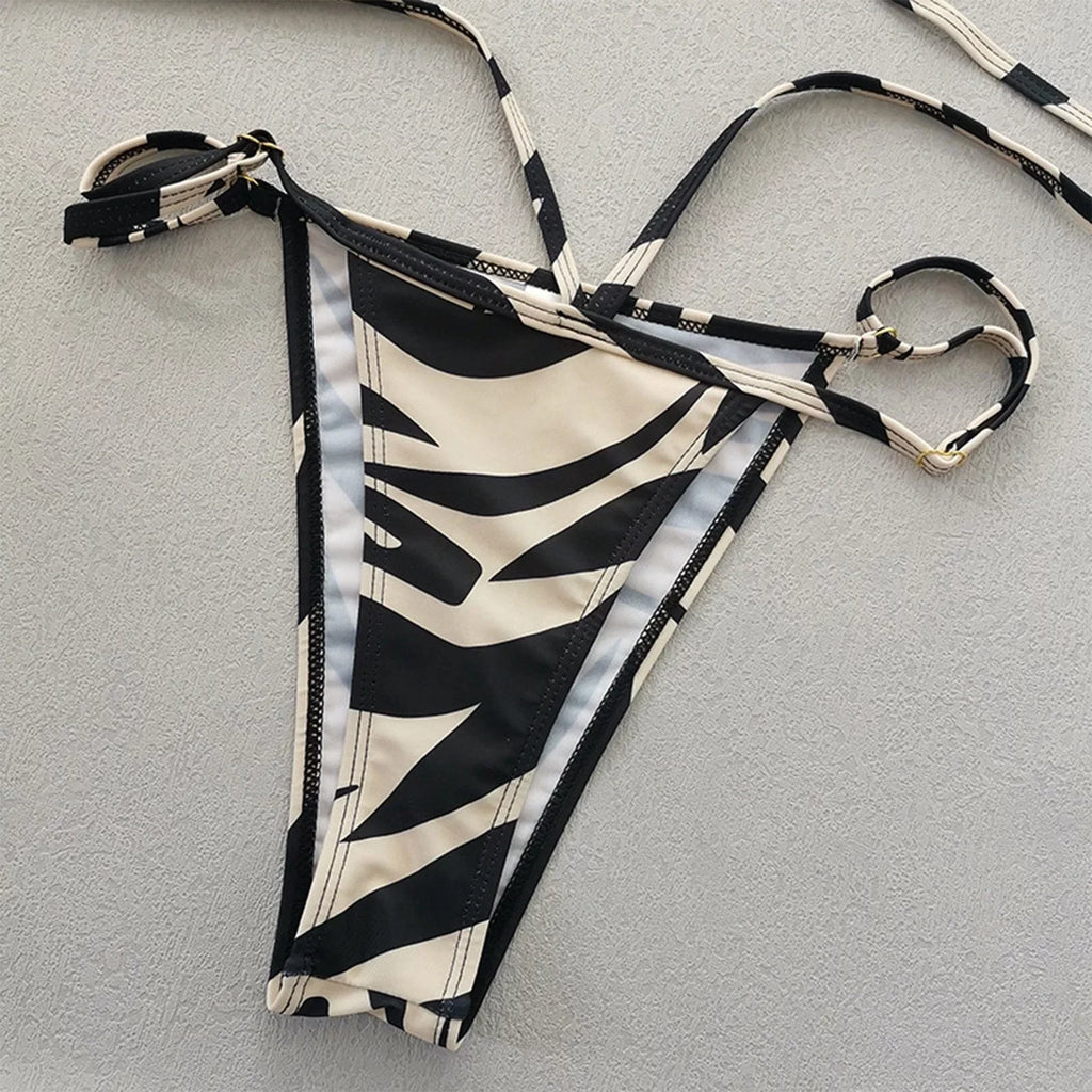 Swimsuits Lace Women Split Bikini Two Color for Swimsuit Up Striped Sexy Panda