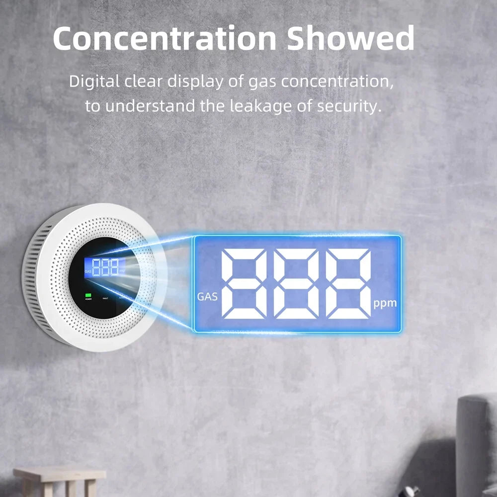 Alarm Concentration Power Tuya Decible with Leakage Alarm Voice Live Detection High APP Supplys Remote USB Prompt Wifi Display Device Gases