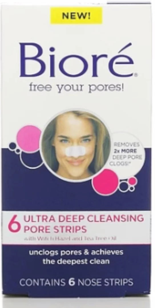 6 Each 6 Strips Cleansing Ultra Deep Biore Nose - Pack Pore