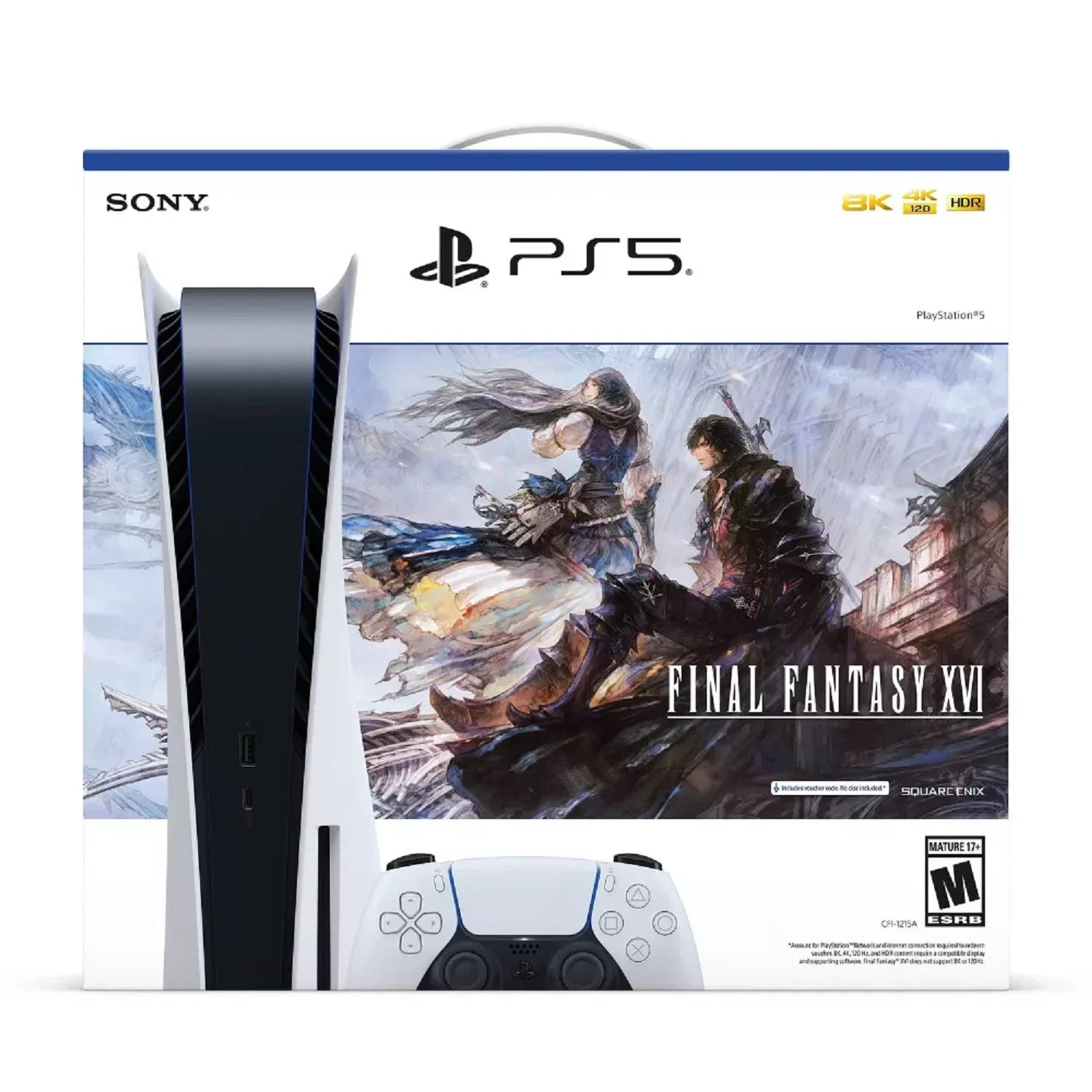 CFI-1115B (Refurbished) Restored Final XVI PlayStation 5 Console Fantasy Bundle