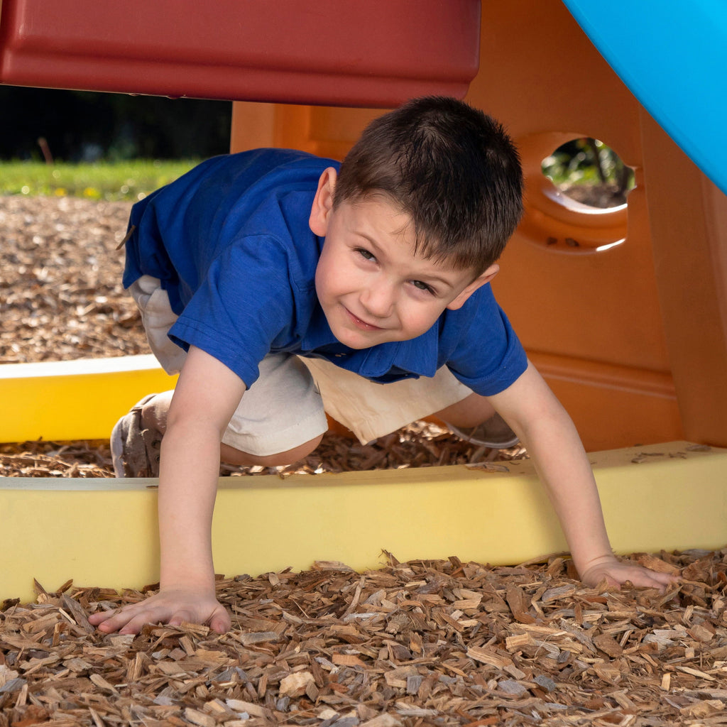 Toddlers Play Double Slide Climber, Up Step2