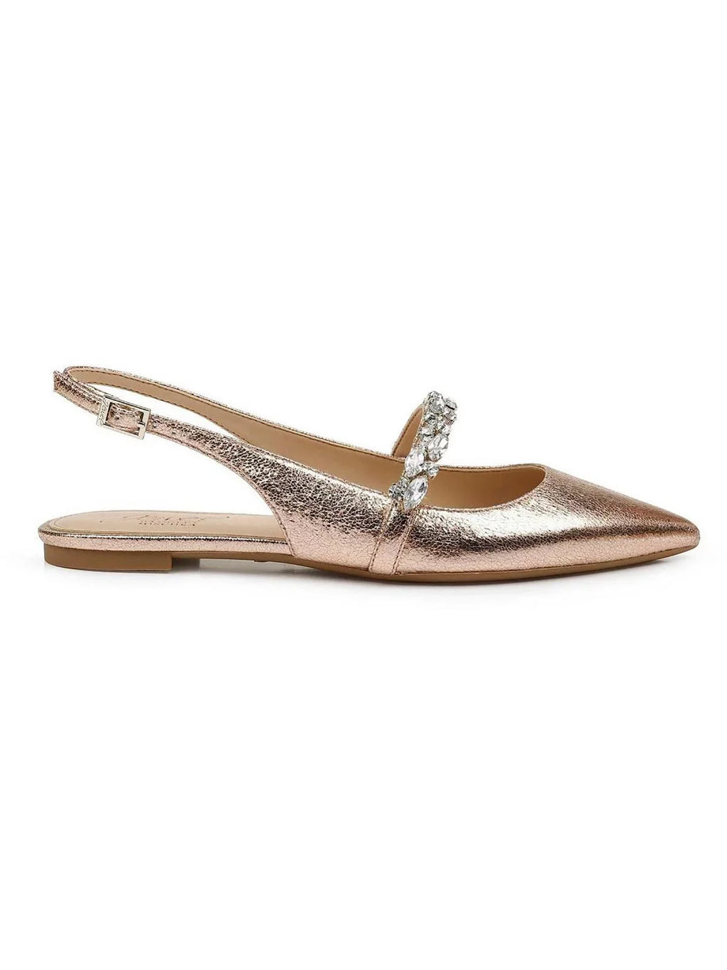 Badgley Pointed Mischka Jewel Leather Slingbacks Womens Bambi Toe Faux