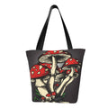 Bag Hobos Women'S Hand Bag,Shoulder Capacity Large Tote Mushrooms Mushrooms, Bag Red Handbags Painted Shopping Lukts