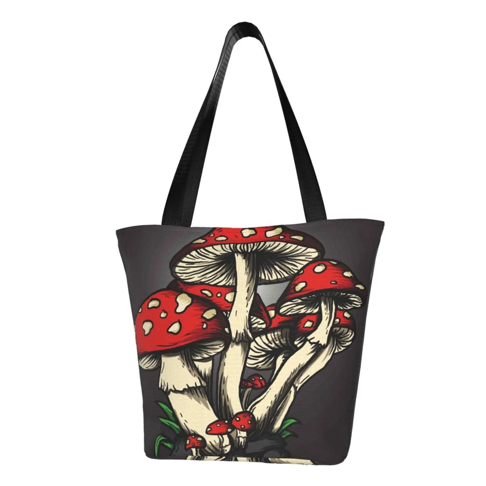 Bag Hobos Women'S Hand Bag,Shoulder Capacity Large Tote Mushrooms Mushrooms, Bag Red Handbags Painted Shopping Lukts