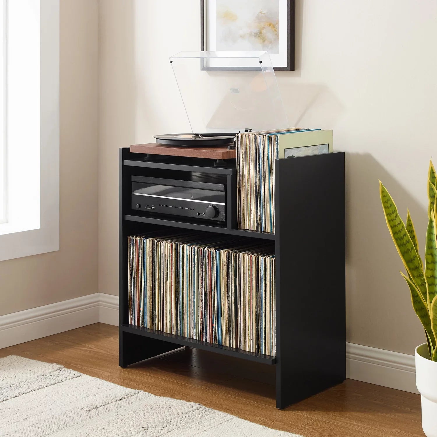 Center, Media Storage Portland Vinyl Console Crosley and Furniture Tv Entertainment Stand Record