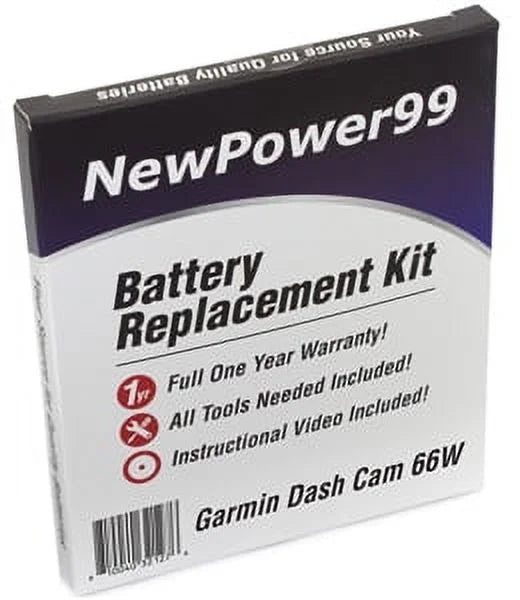 Instructions, Garmin Warranty Cam 66W and Full One Dash Replacement Extended Tools, Life Kit Year Video Battery Battery with