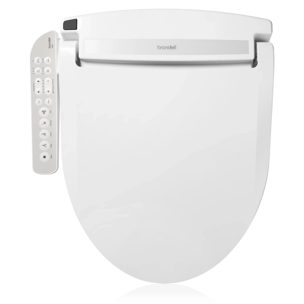 Swash Brondell Deodorizer, Dryer White Bidet and Sidearm DR801 Select Air Round Warm with Seat