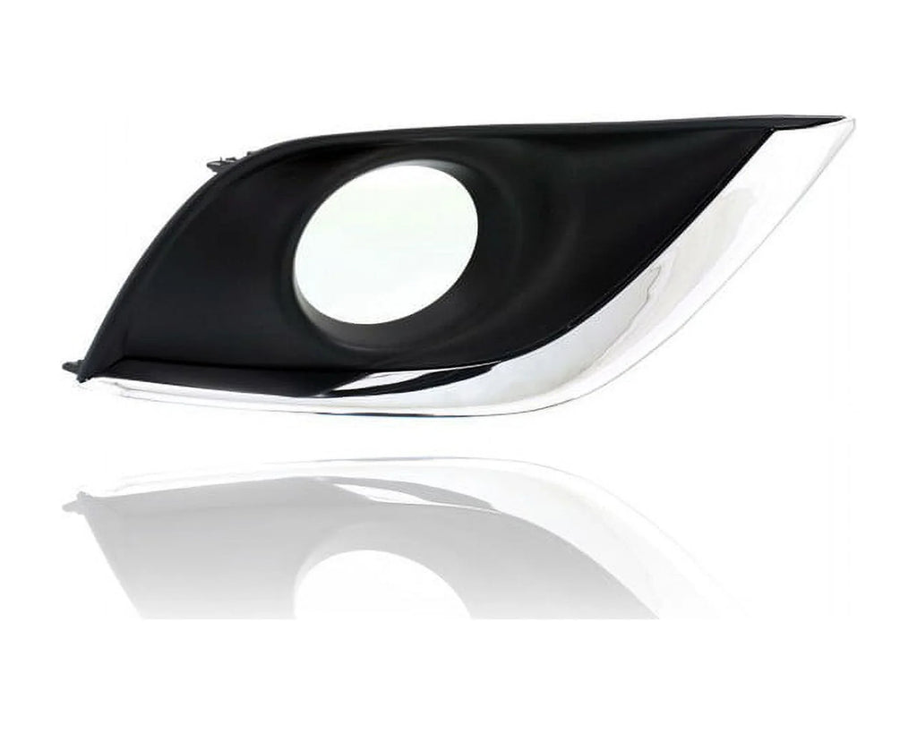 '15-19 - - Fog Molding Compatible/Replacement Black Bezel + Sedan for Cover Driver 622576W80A Left Chrome Pair, Versa Light & Passenger - 622566W80A, With Right Set Nissan Hole SV/SE/SL-