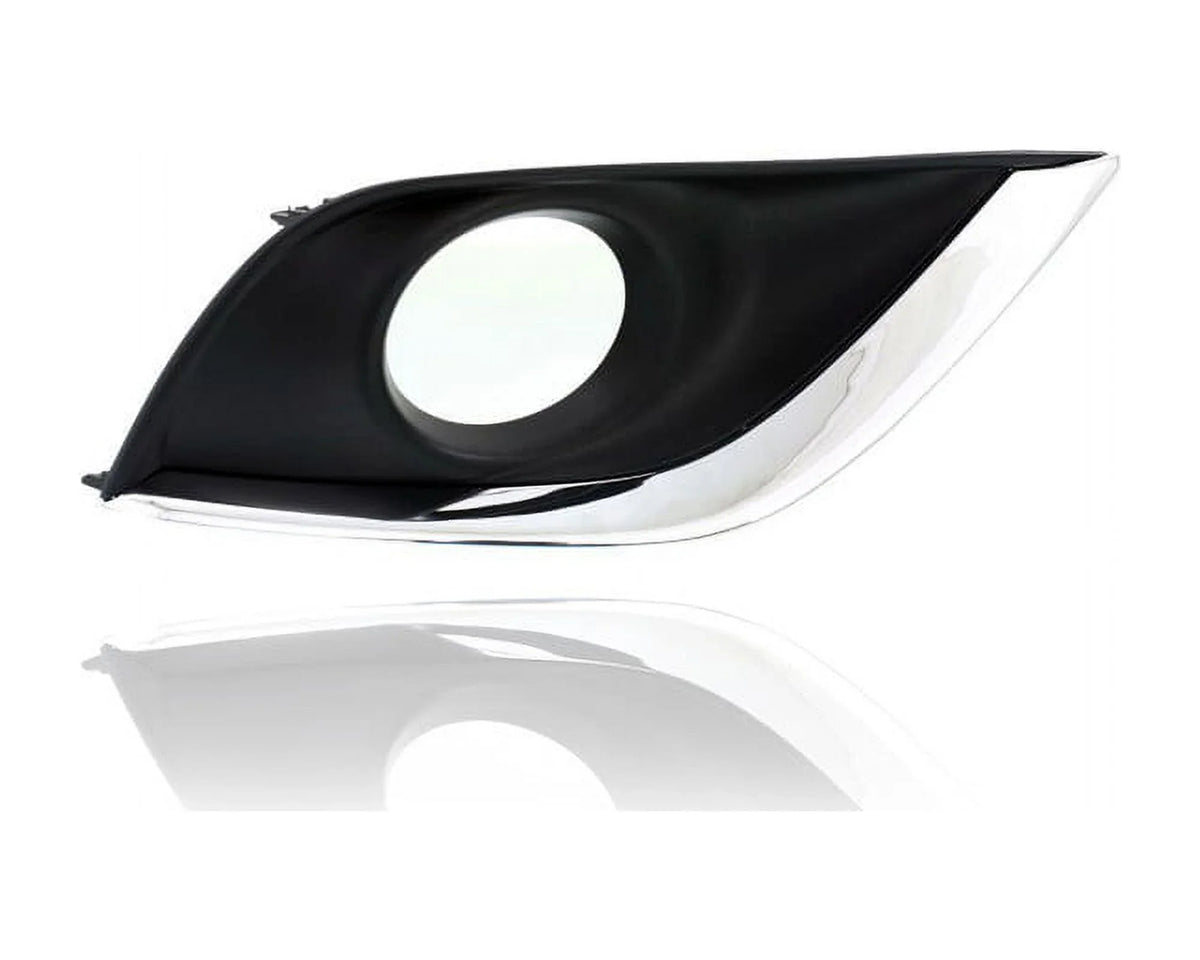 '15-19 - - Fog Molding Compatible/Replacement Black Bezel + Sedan for Cover Driver 622576W80A Left Chrome Pair, Versa Light & Passenger - 622566W80A, With Right Set Nissan Hole SV/SE/SL-