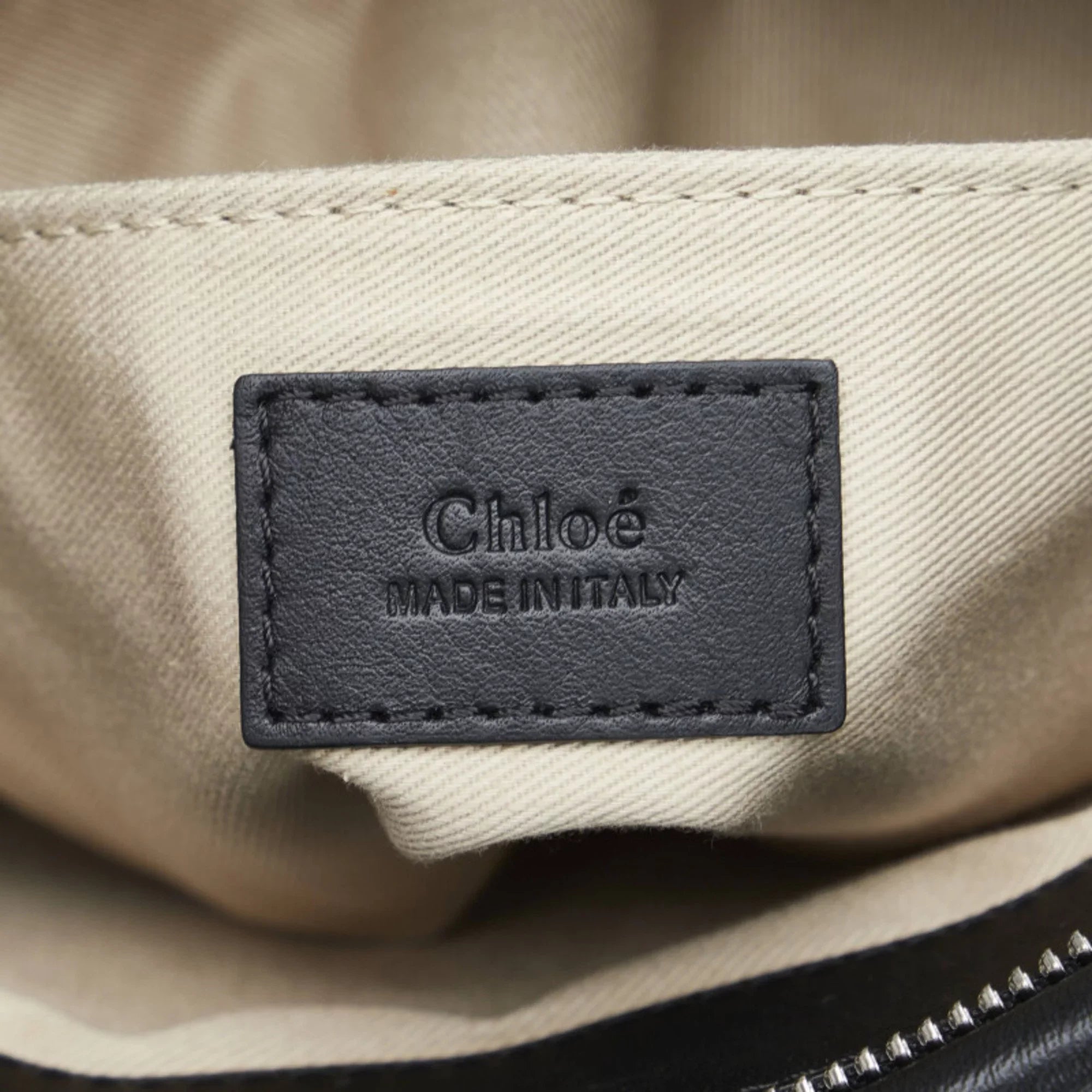 Leather Chloe Shoulder Ladies Bag Black Handbag Pre-Owned Chloé Roy (Good)