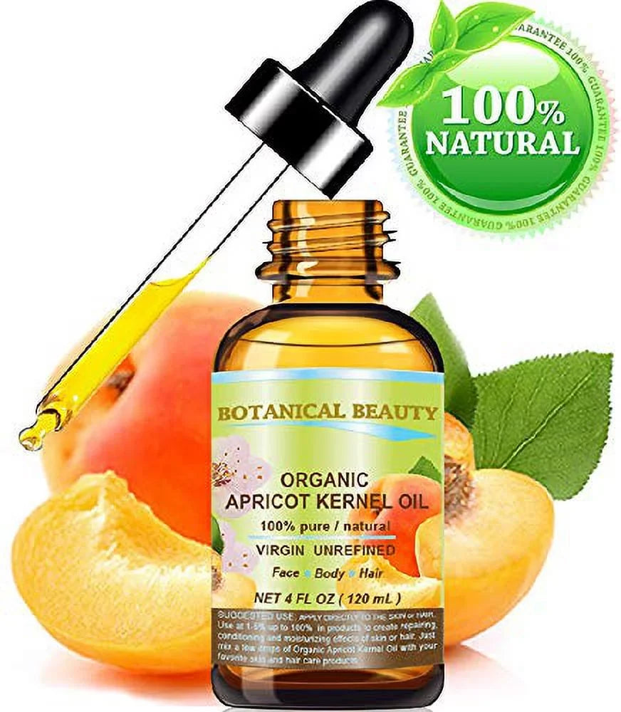 Oil Oil Kernel Carrier 100 Virgin Hair, Cold Pure Australian Care. Cracked Unrefined Natural Skin, Body, Nail Pressed Apricot Rosacea, Hands, Fl. Lip Ml 120 Face, % Organic Dry Oz.- 4 Ecz. And For