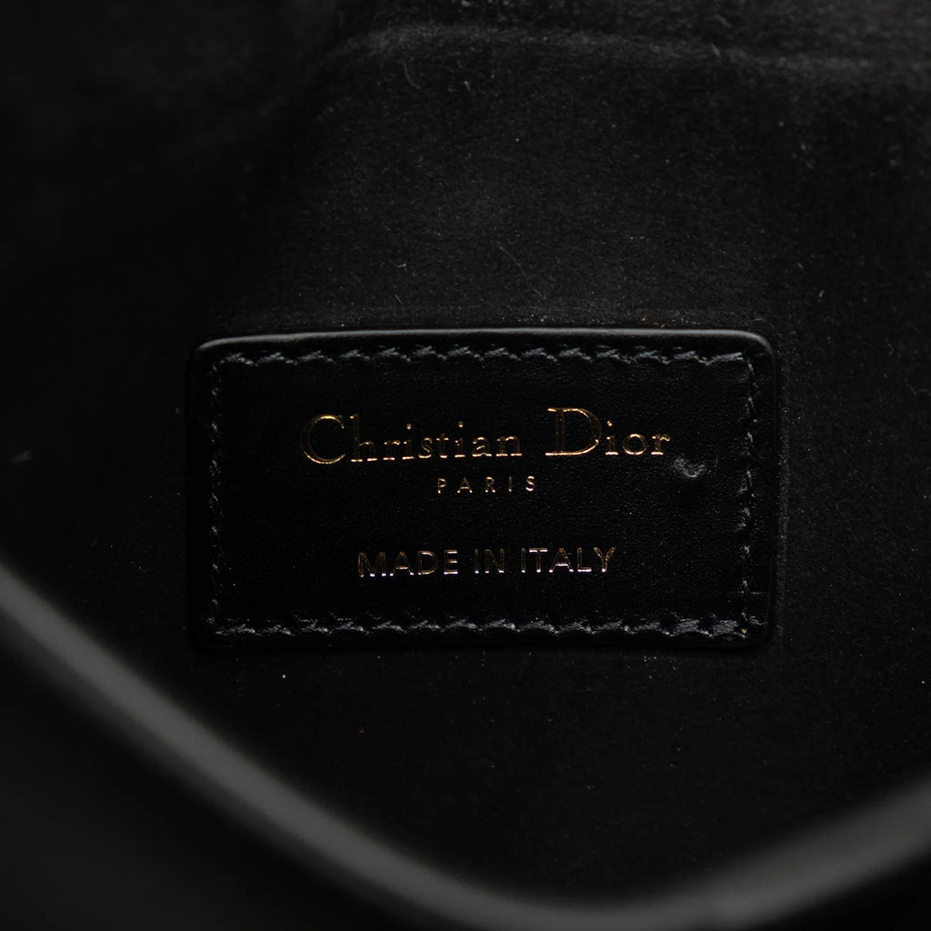 Pre-Owned Bag Unisex Calf Saddle Dior Leather Authenticated Belt Black (Good)