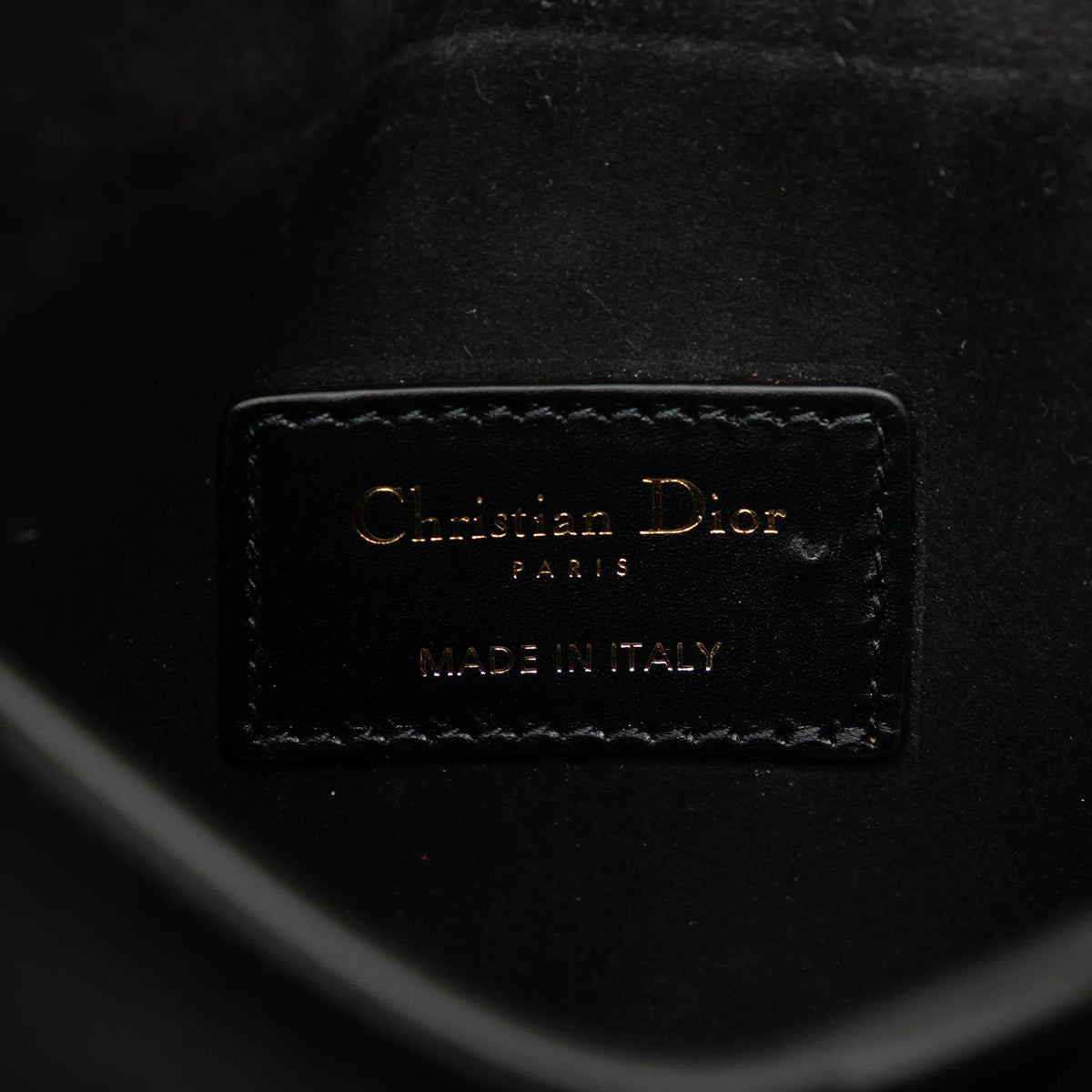 Pre-Owned Bag Unisex Calf Saddle Dior Leather Authenticated Belt Black (Good)