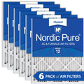 12 6 Filters Pleated Air MERV 16x25x1 (15_1/2x24_1/2) Pack