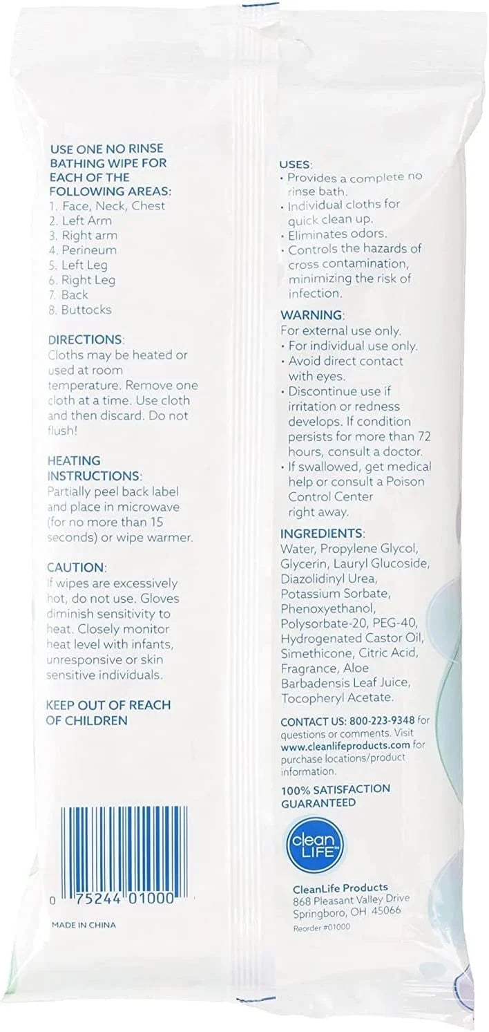 Vera Aloe - by "Bathing Products Microwaveable, Deodorizing Cleanlife and Wipes)" Enriched (5 Premoistened Latex-Free and Maximum Pack), Wipes Hypoallergenic Cleansing and (8 for