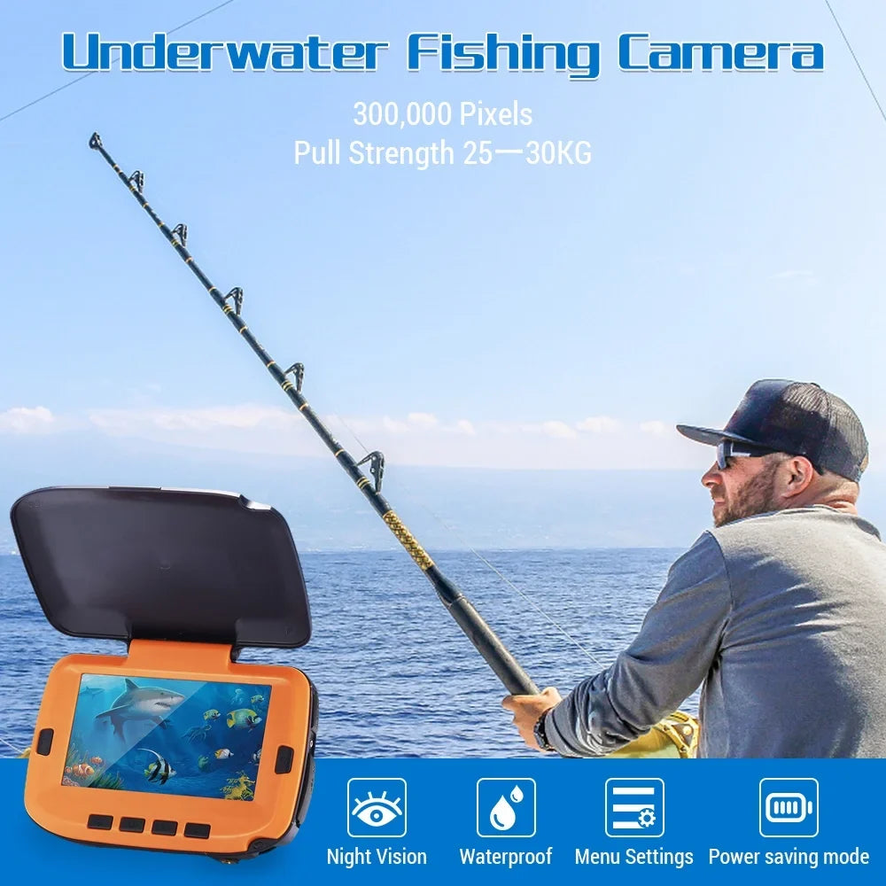 River Lixada 300000 Vision Ice Degree Camera 4.3in Pixels 120 Underwater LCD with for Night Fishing Fishing 8 CS Digital