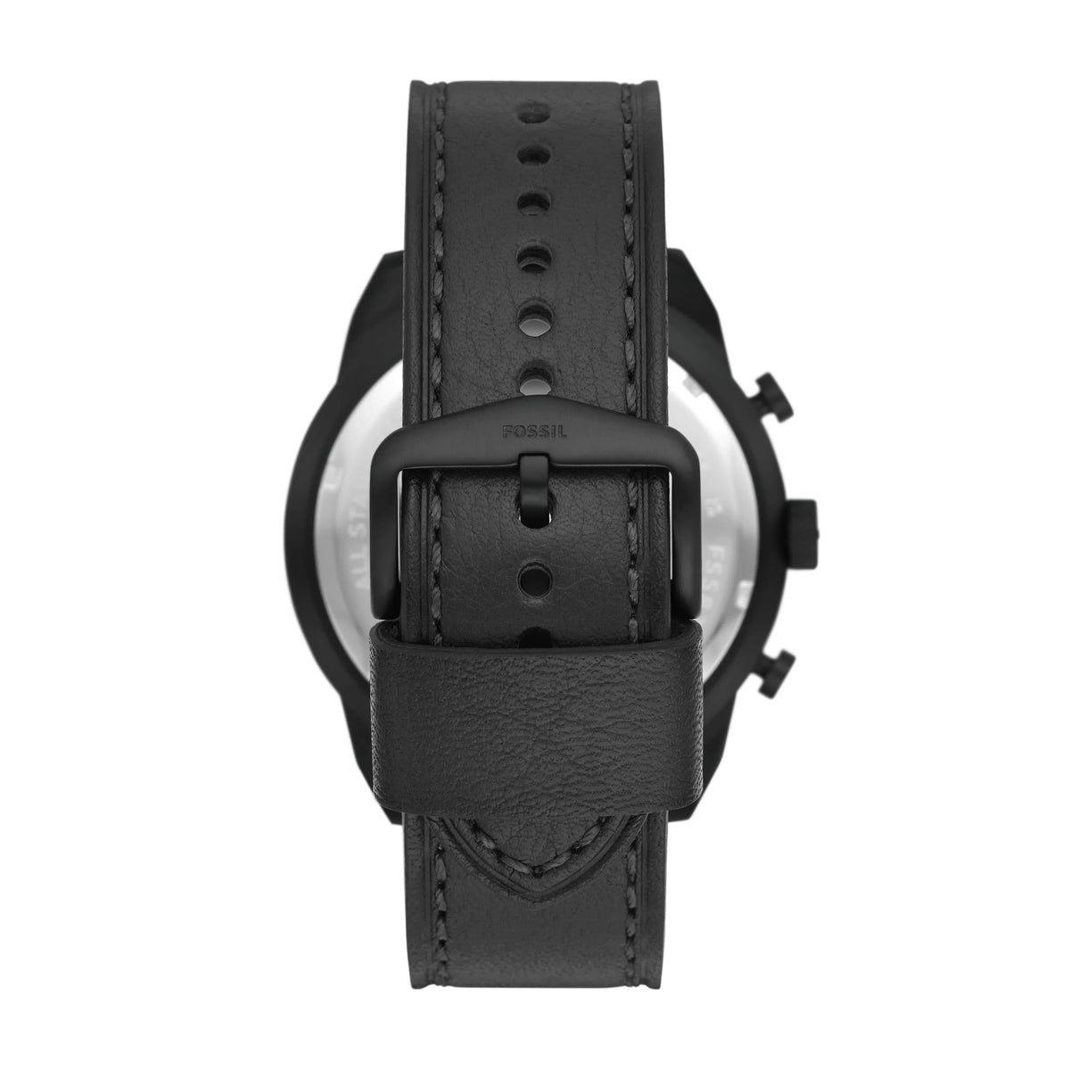 Watch Black Dial Chronograph Bronson FS5874 Leather Men's Quartz Fossil