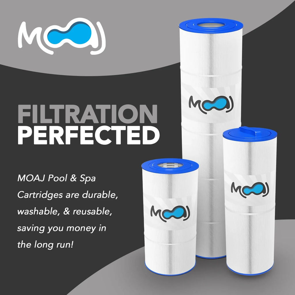 Unicel SQ Double Pool 1/2" Filter 125 19" Magnum 120, SU125, FC-2780, Reusable 6540-488, Advanced | Spas MOAJ Washable 2-PACK PSD125-2000, C-8326, Sundance | x 8 End FT XLS-831 Replaces Filbur | &