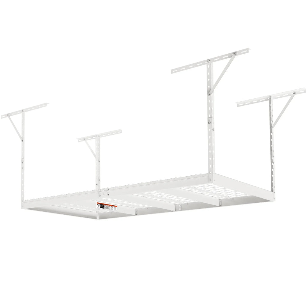 Storage 600 White 48x96" Rack Rack Ceiling lbs Overhead Adjustable Garage SKYSHALO