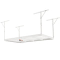 Storage 600 White 48x96" Rack Rack Ceiling lbs Overhead Adjustable Garage SKYSHALO