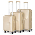 in Champagne, Oriental Collection TSA - Piece Spinner Lock Hardside Hikolayae Sets Luggage 3