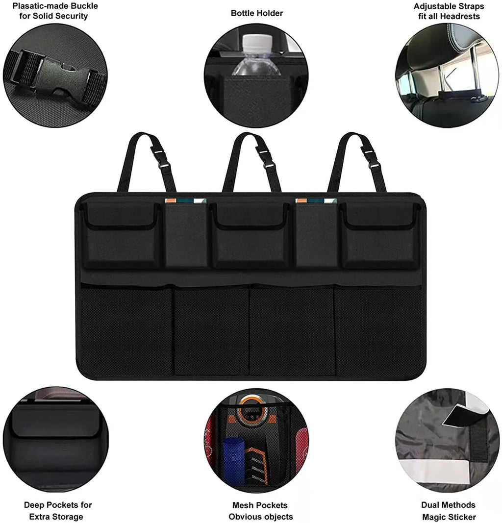 Organizer, Capacity Bag Backseat SUV,Truck,V Trunk Organizer Storage -Trunk with Organizer 9 Super Large Hanging Car for
