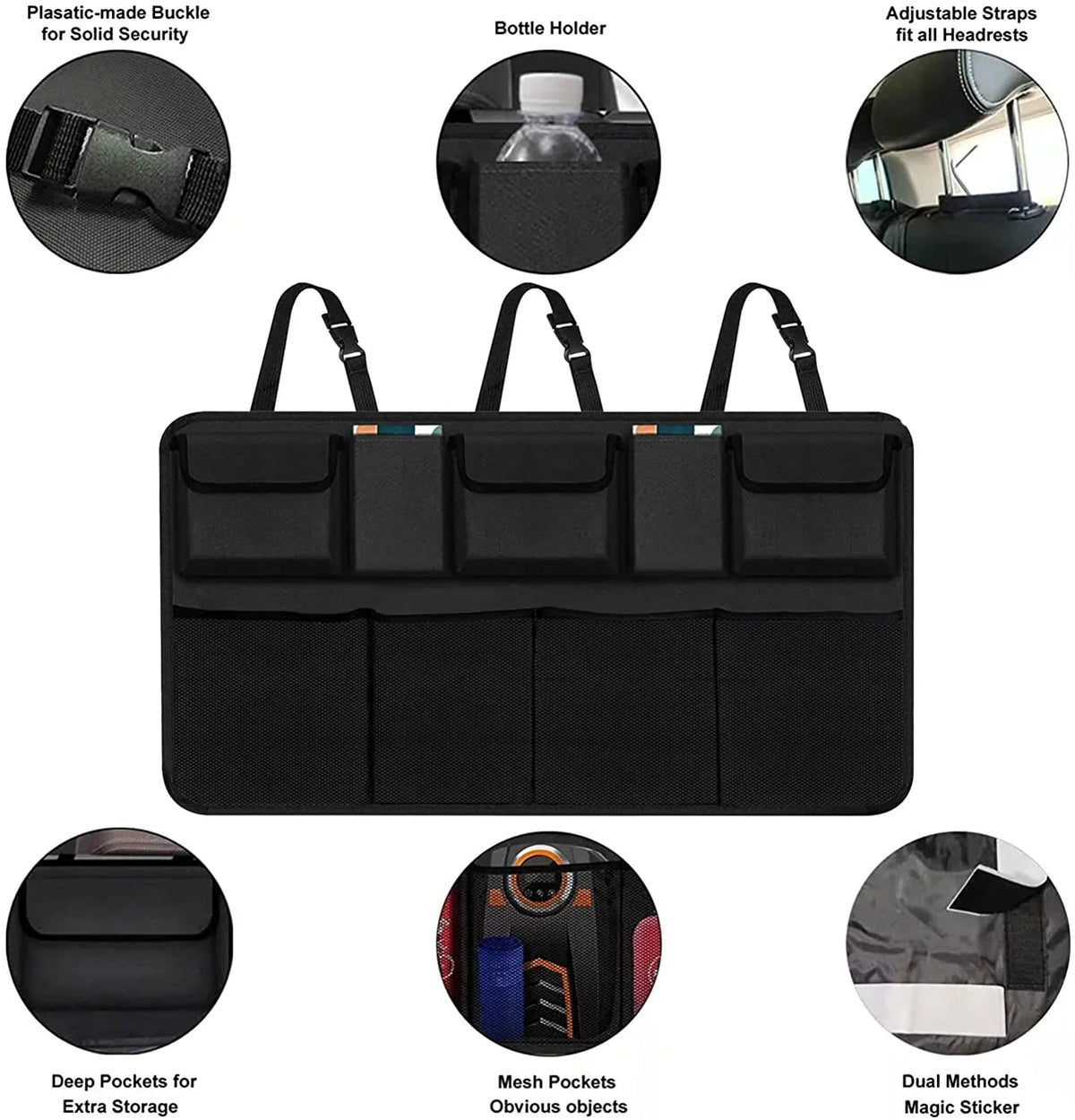 Organizer, Capacity Bag Backseat SUV,Truck,V Trunk Organizer Storage -Trunk with Organizer 9 Super Large Hanging Car for