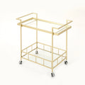 Glass Iron Gold Industrial Bar Aletta and Cart,