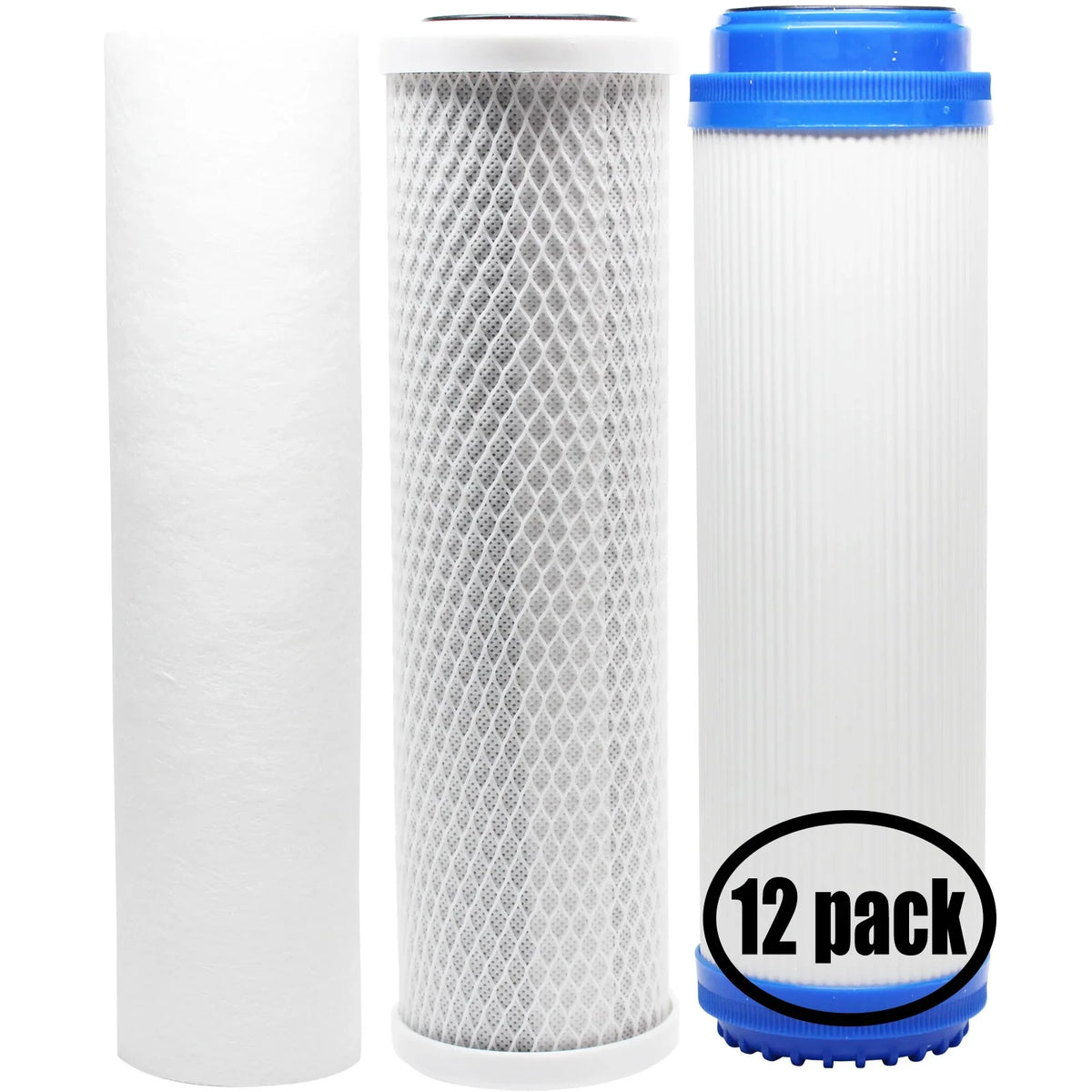 & Filter Pentek Pure - RO Replacement GAC 12-Pack Kit Carbon Filter Includes Filter, - PP for System 158649 Brand Denali Block Sediment Filter for
