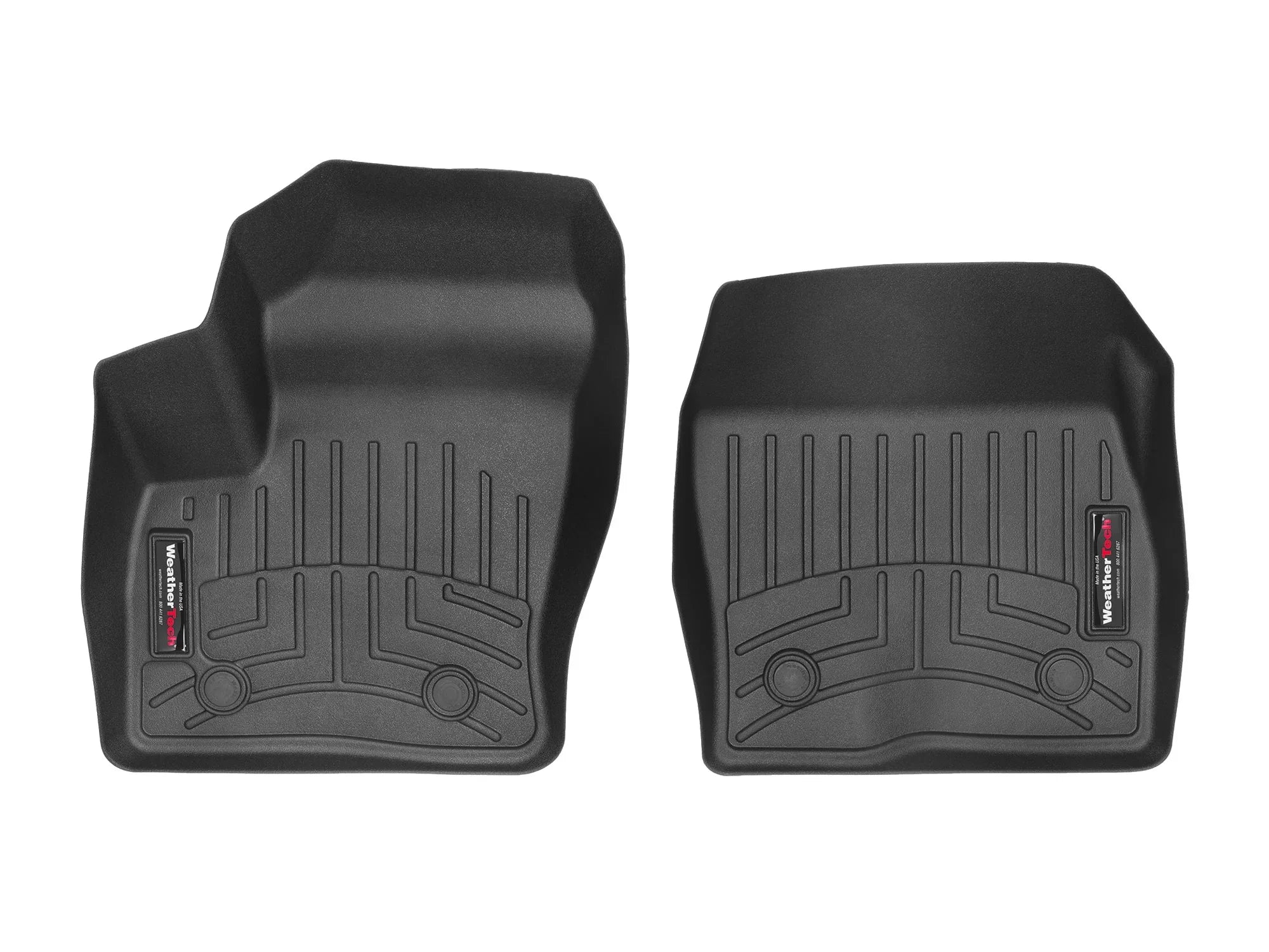 FloorLiners - Row Custom with & Fit WeatherTech Transit compatible 1st Black Passenger), (Driver 2018-2023 Connect