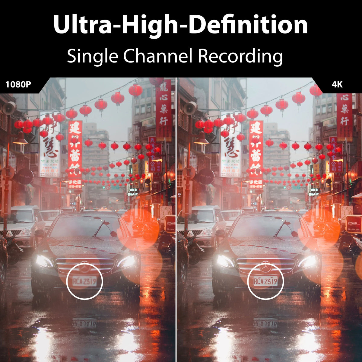 1080p Full Pro HD Rexing and Rear V1P Front Cam Dash