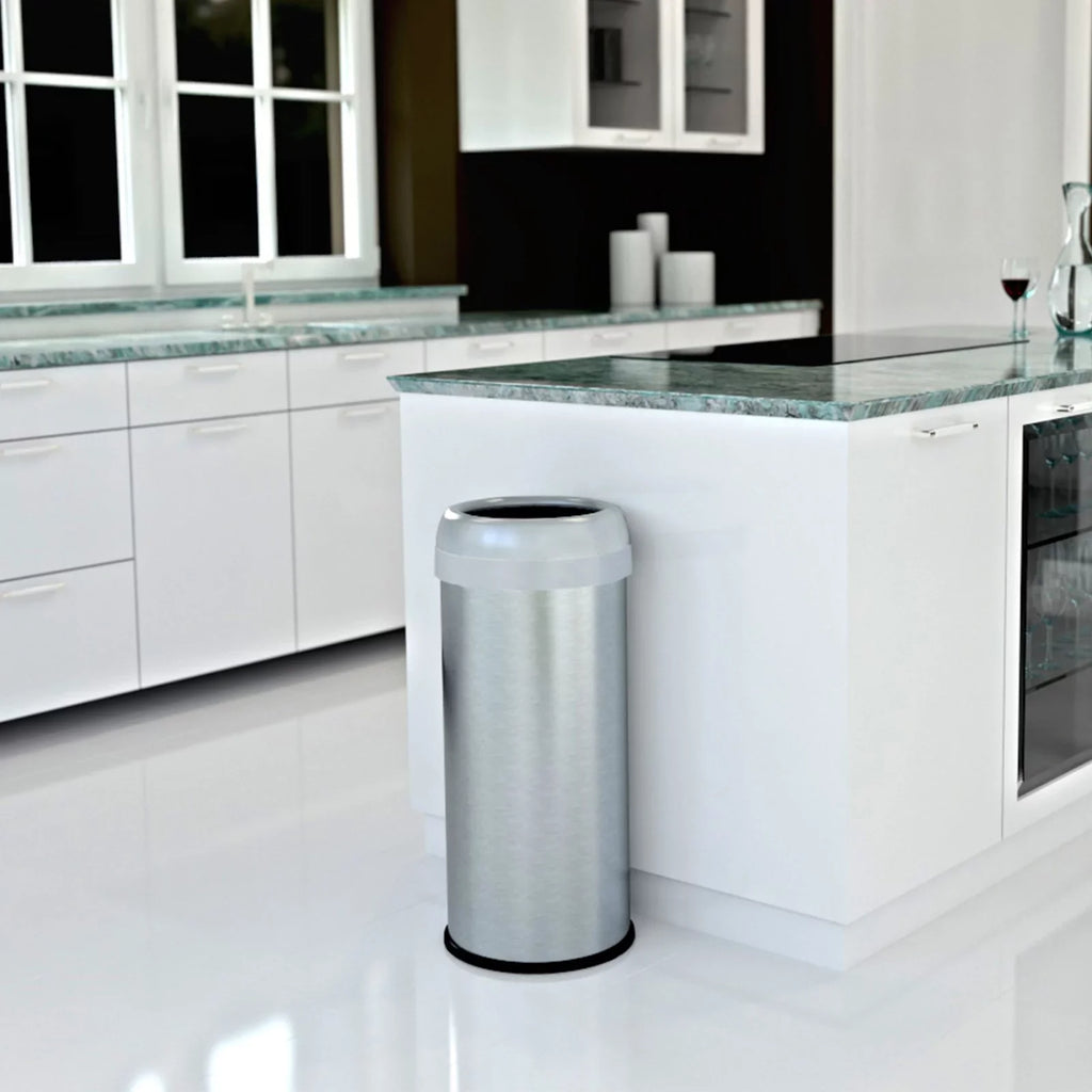 Stainless halo Can Dual Gallon Trash 16 Steel Deodorizer