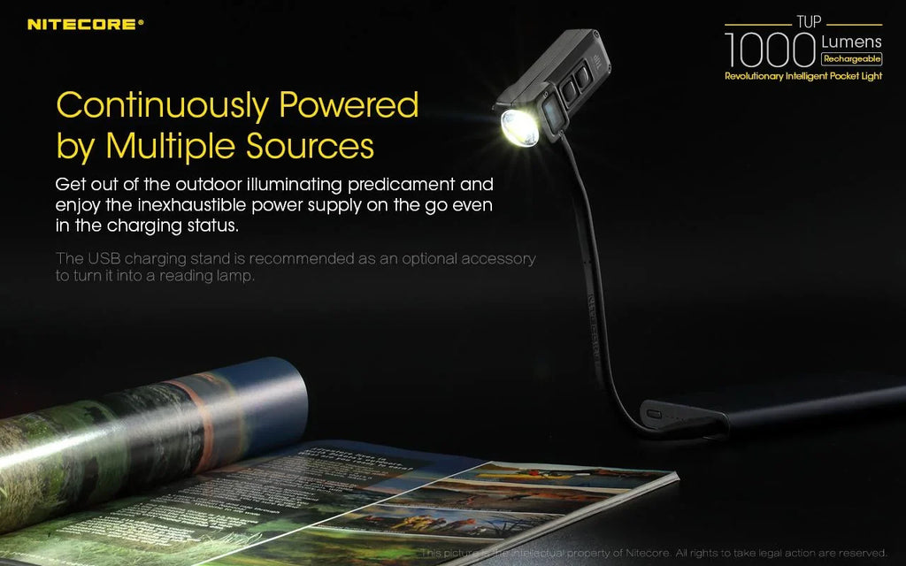 21700 Pocket - 1200 Intelligent Light Tactical LED TUP with Lumens Bundle: NEW Flashlight 1x Value and Rechargeable Battery Nitecore NL2140 4000mAh Nitecore P12