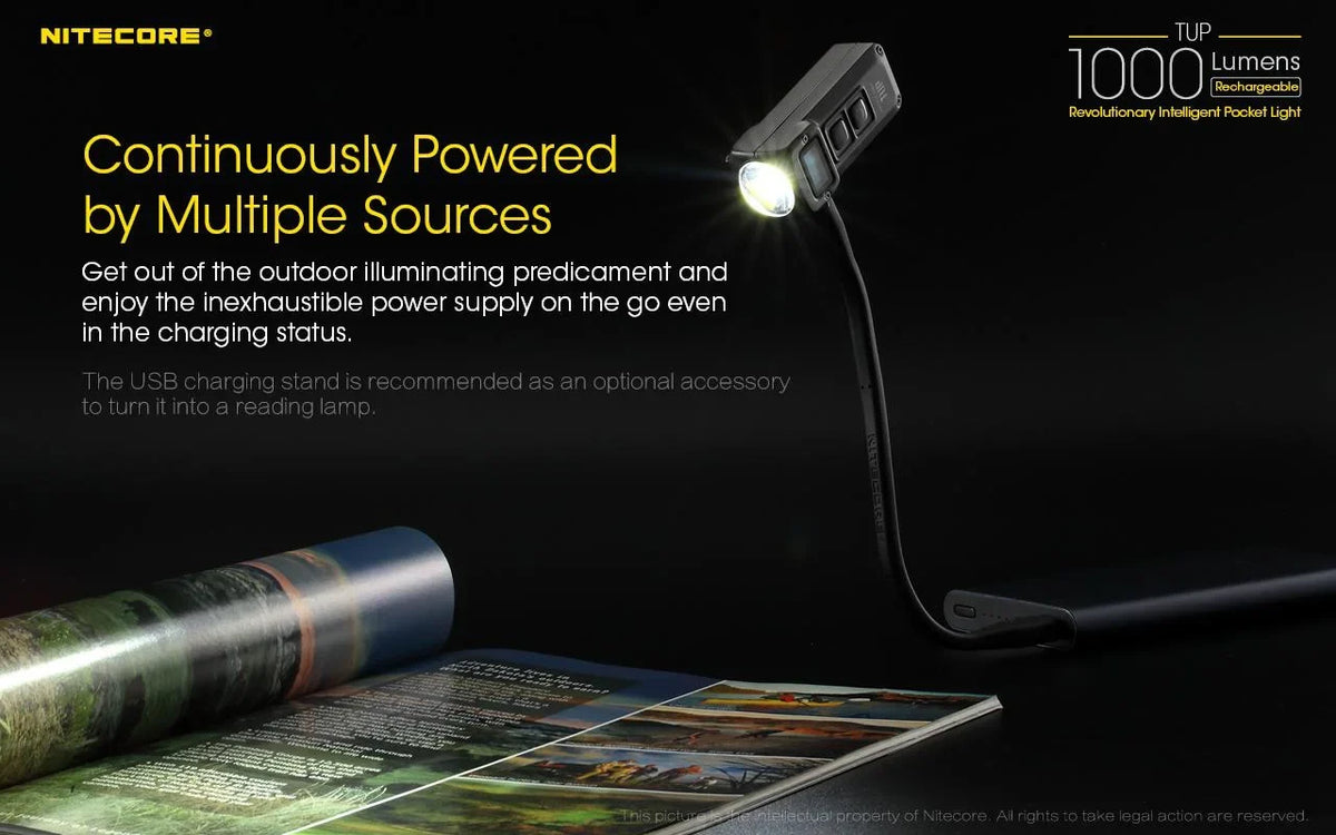 21700 Pocket - 1200 Intelligent Light Tactical LED TUP with Lumens Bundle: NEW Flashlight 1x Value and Rechargeable Battery Nitecore NL2140 4000mAh Nitecore P12