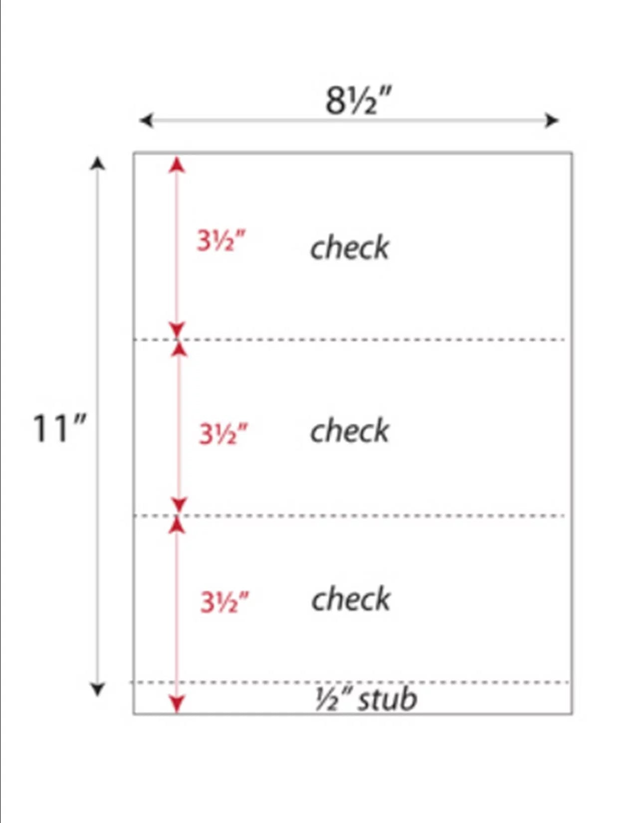 Pattern, Checks, Background Microperfed Red Security x 3-Up - Zapco Features w with High-Security 12 8-1/2" 100 11", Complex SHEETS Paper, PACK Check OF