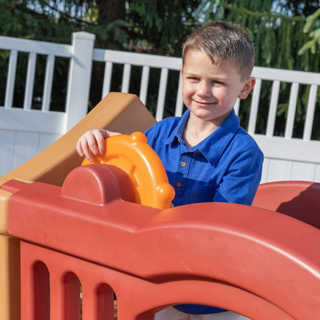 Toddlers Play Double Slide Climber, Up Step2