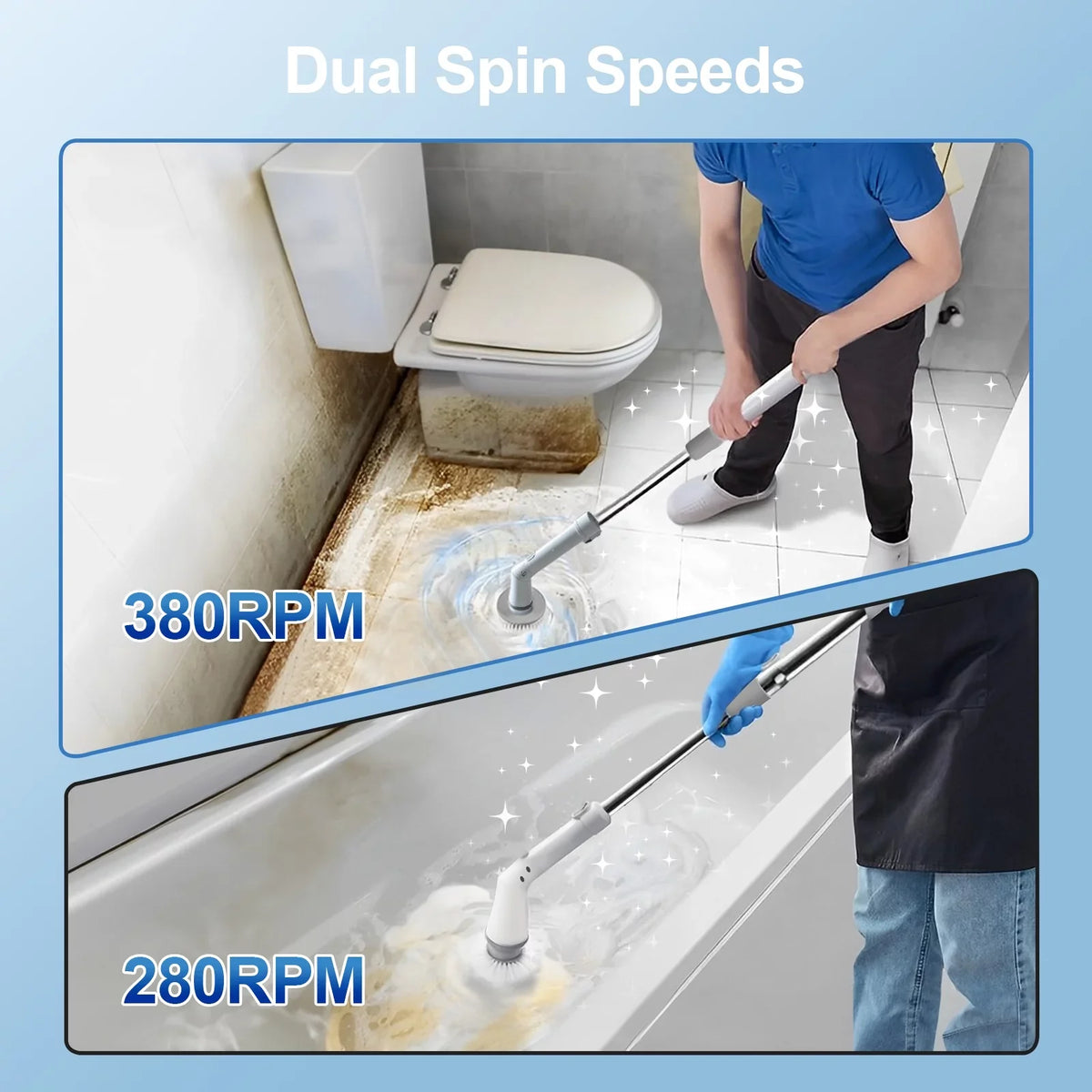 Scrubber Cleaning 6 Tile, Bathtub, Cleaning Electric Spin Brush, Replaceable for Floor Bathroom Scrubber, Heads Cordless Fixdono