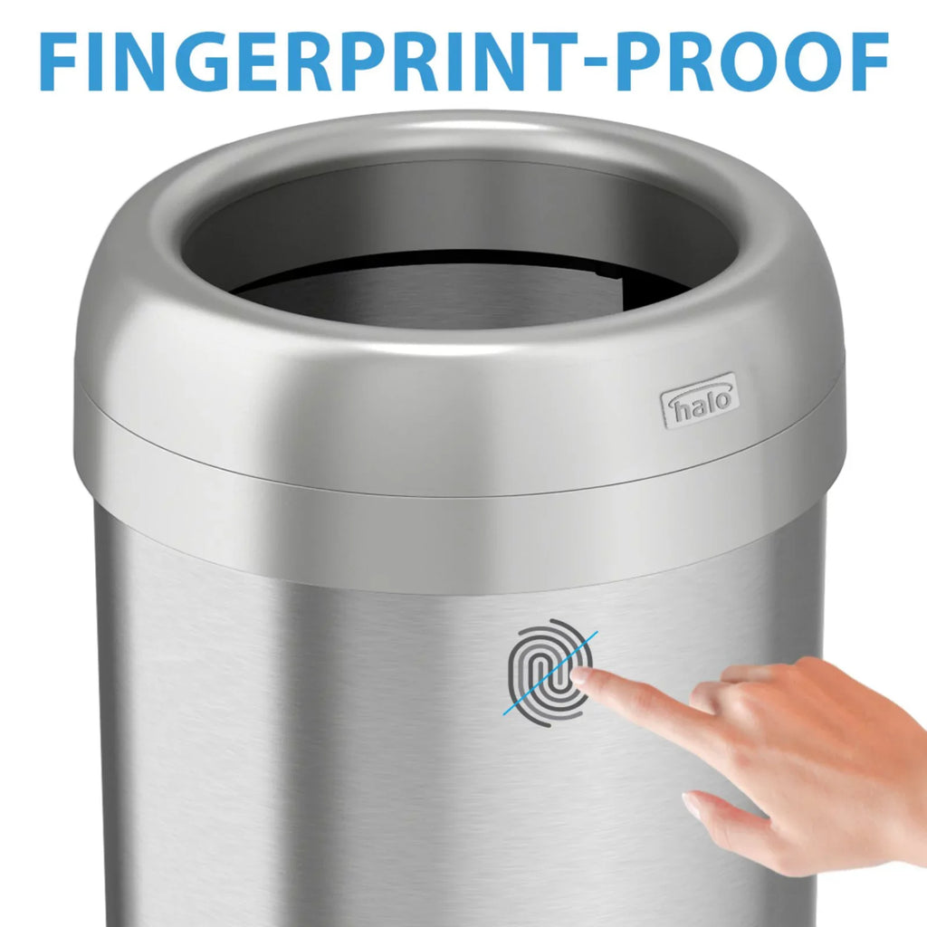 Stainless halo Can Dual Gallon Trash 16 Steel Deodorizer