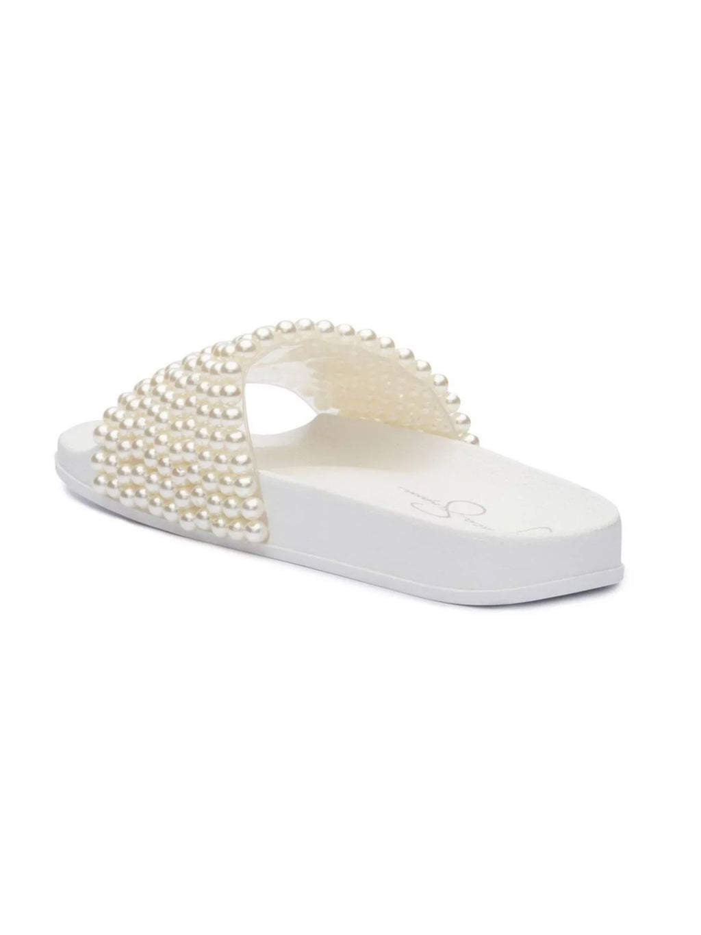 8 Ivory Saycie On Toe M Shoes Beaded JESSICA Slide Pool Sandals Round Slip SIMPSON Slide Womens