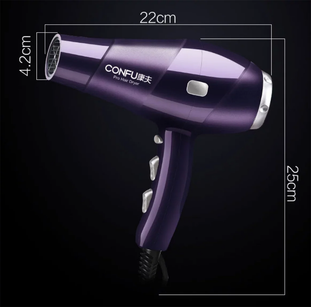 cold Hair Shot Shinier for Dryer, Settings, for and Concentrator 2 Speed Button, Nozzle(Red) Women, Cool Results, 2300W air Dryers Dryer, Power High Hair Ionic Heat and hot Function CONFU 3