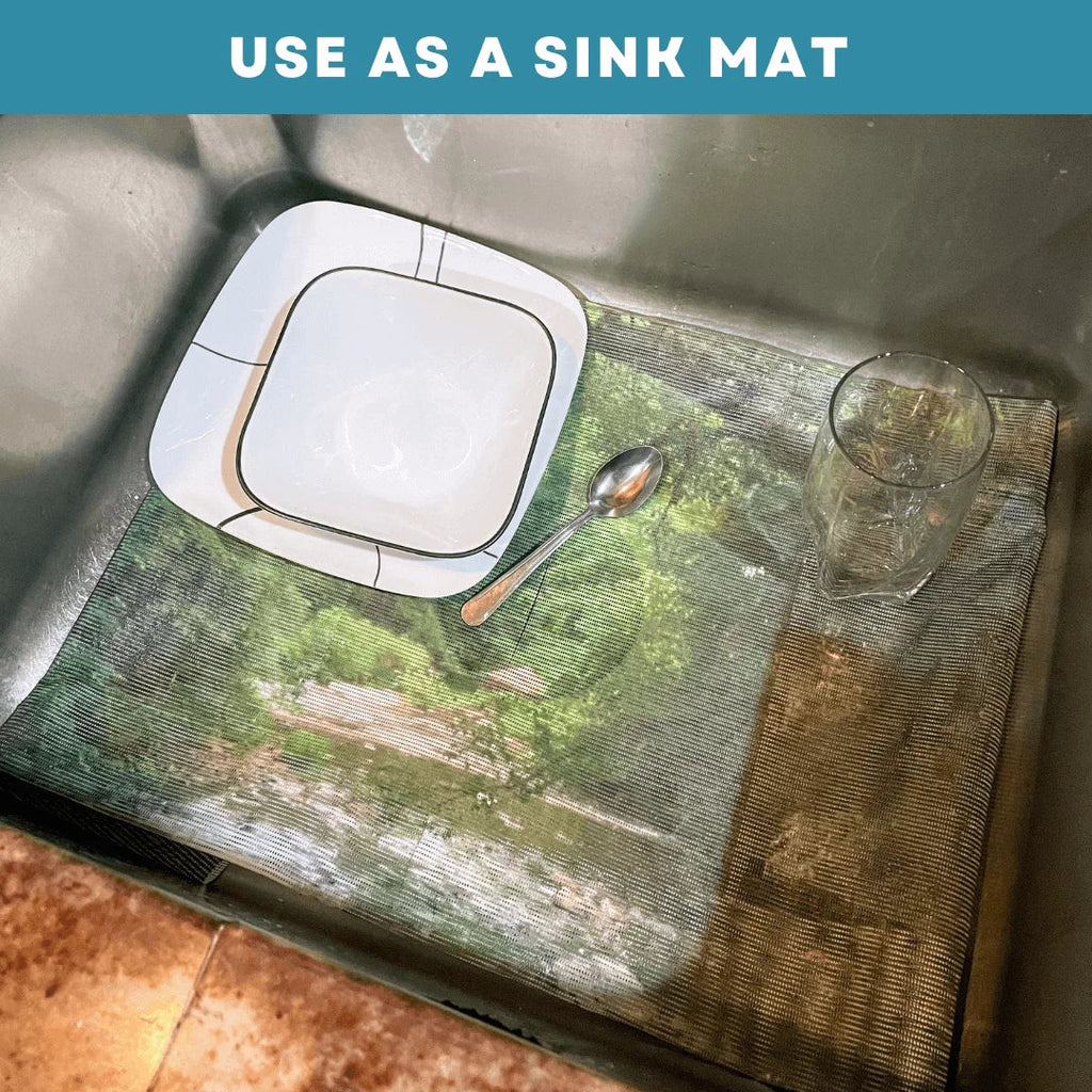 Kitchen Liquids Décor Sink Through Home dimension: SK2-CD Double Sizes. Sink Debris 39.5" Cheerful and Design: Pass Sight- Sink x 2 Out Daisies Cover, Cover, Hot/Cold 20" of Adjustable