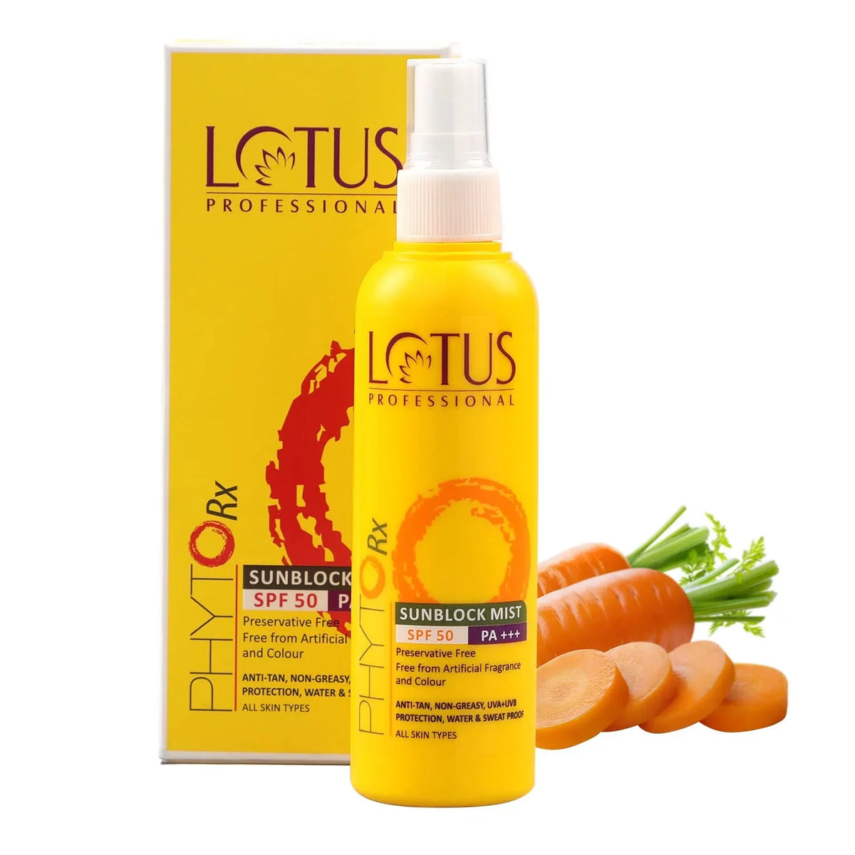 100ml Vitamin Professional E Phyto Rx Sunblock Free Tan Lotus With Sunscreen SPF Anti Mist 50 Preservative